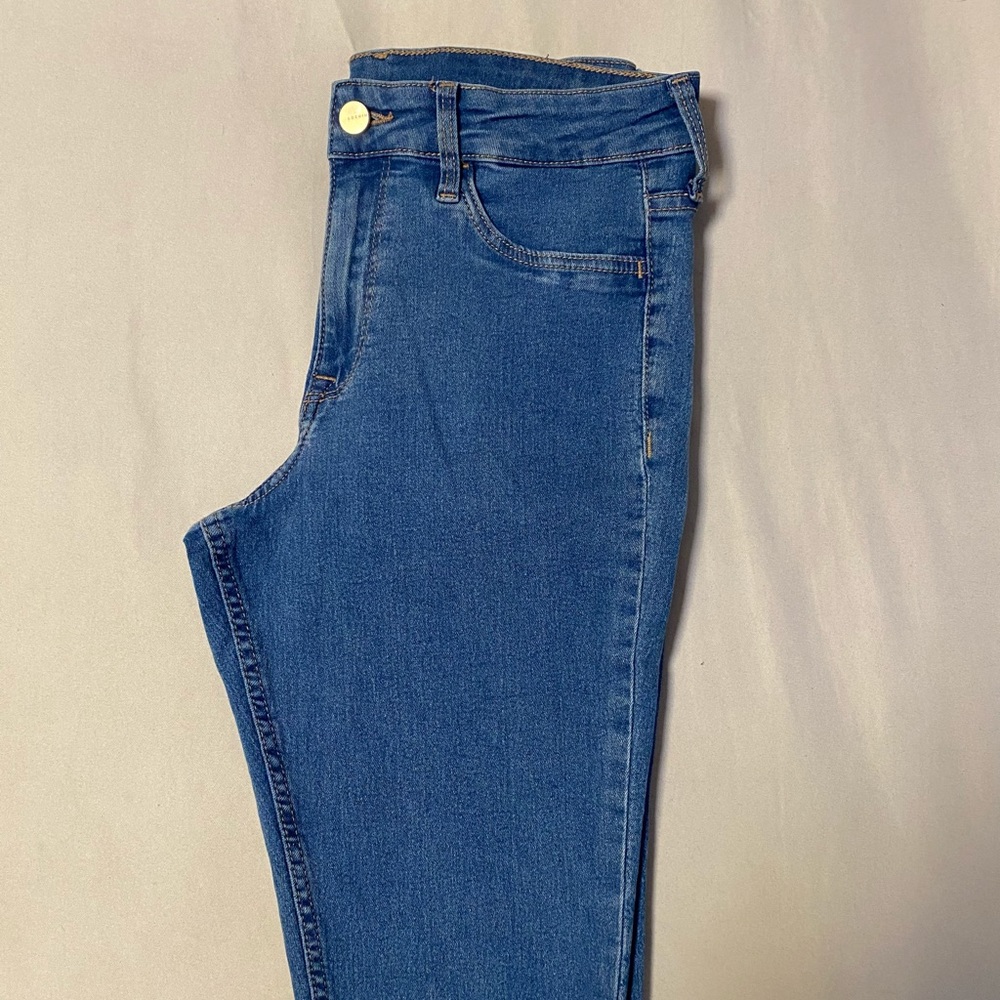 Blue denim jeans